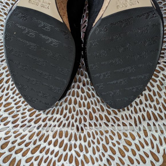 Brand New, Black Suede Wedge Sandals by Giorgio Fabiani, Size US 6 - Picture 6 of 7